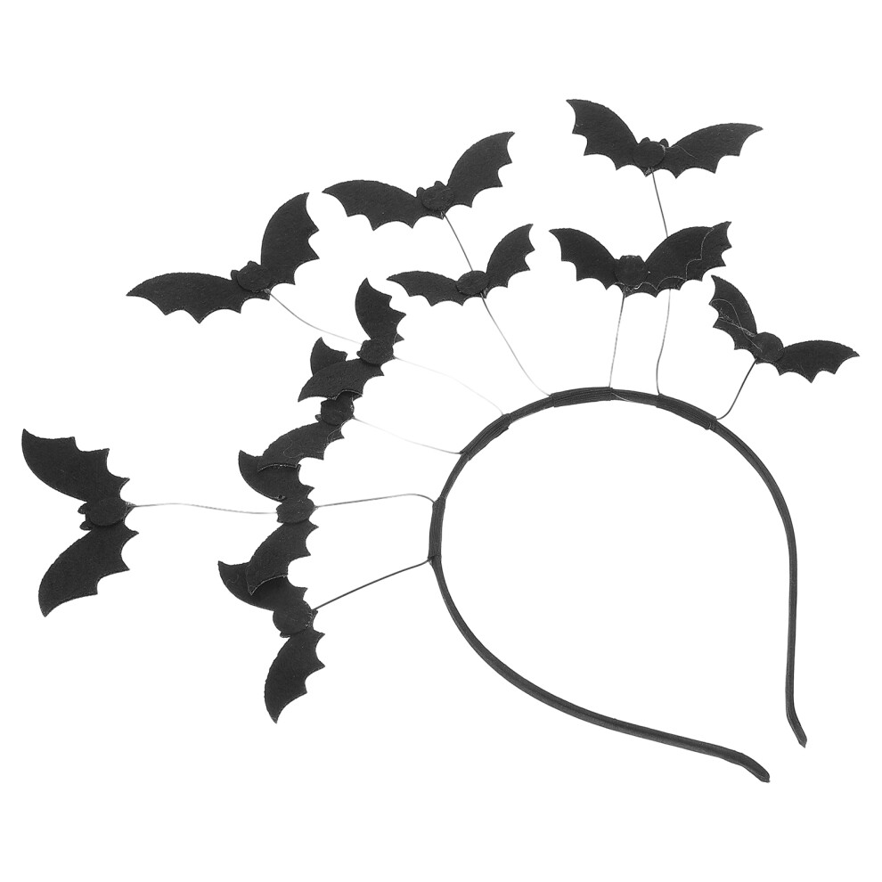 Artibetter Unisex Bat Headband Hair Band Spooky Costume Accessory Party Prom Headdress
