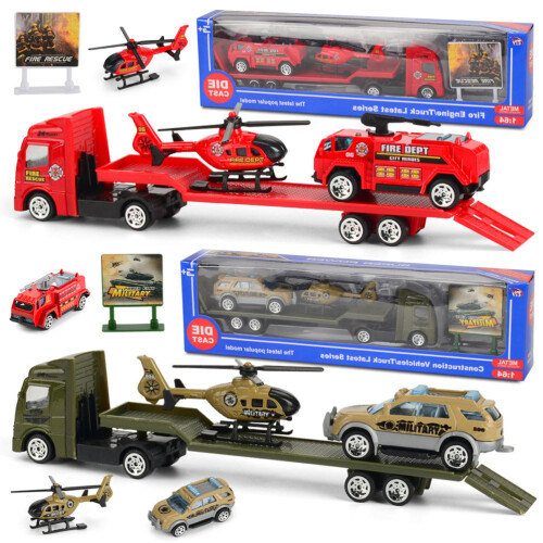 Pull Back Carro Brinquedo Caminhão Incêndio 2