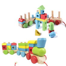 1St Holz Zusammenbau Zug Spielzeug Bauklötze Kreativ Für Kinder
