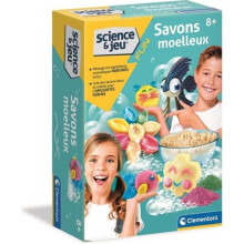 Clementoni - Wissenschaftsspiel - Herstellung von flauschigen Seifen für Kinder - Zutaten und Utensilien enthalten - Ab 8 Jahren