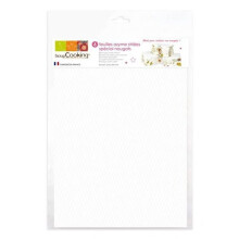 36 folhas de papel arroz brancas A4 para nougat