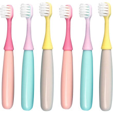 Erstes Zahnbürstenset für Kinder, Pilzdesign für spielerisches und einfaches Zähneputzen, flexibler Bürstenkopf mit drei Borsten, fördert