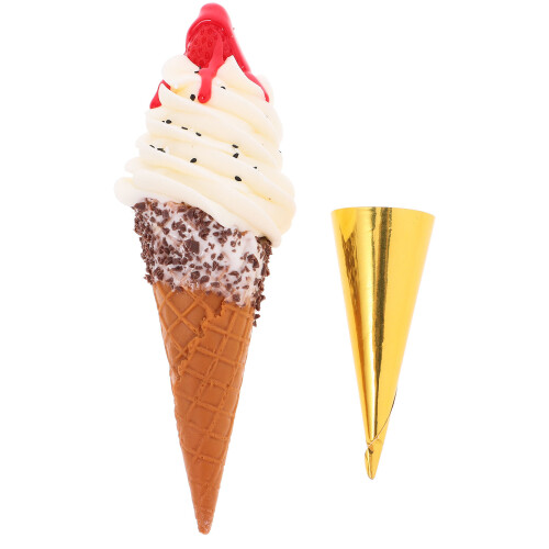 3Pcs Artificial Ice Cream Cone Model Fake Simulated Prop 2
