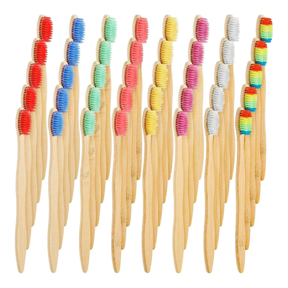 Clean Your Teeth the Natural Way, Soft Bristles Bamboo Toothbrushes with BPA-Free Nylon Bristles and Charcoal Infusion, Sustainable Toothbrushes with