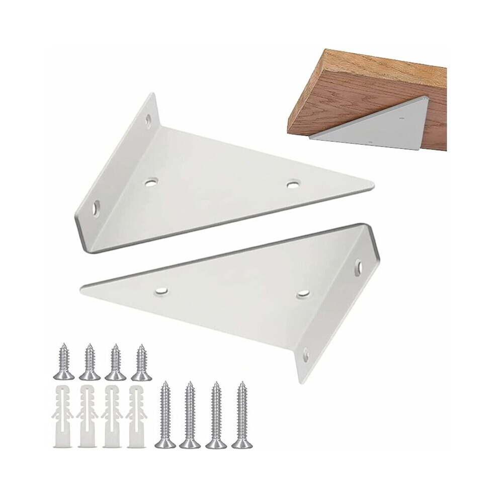 Triangle Brackets For Shelves, Easy Installation Perfect For Home Decor, Square Floating Shelf Support With Solid And Rust Resistant Hidden Shelf Brac 9135470812677