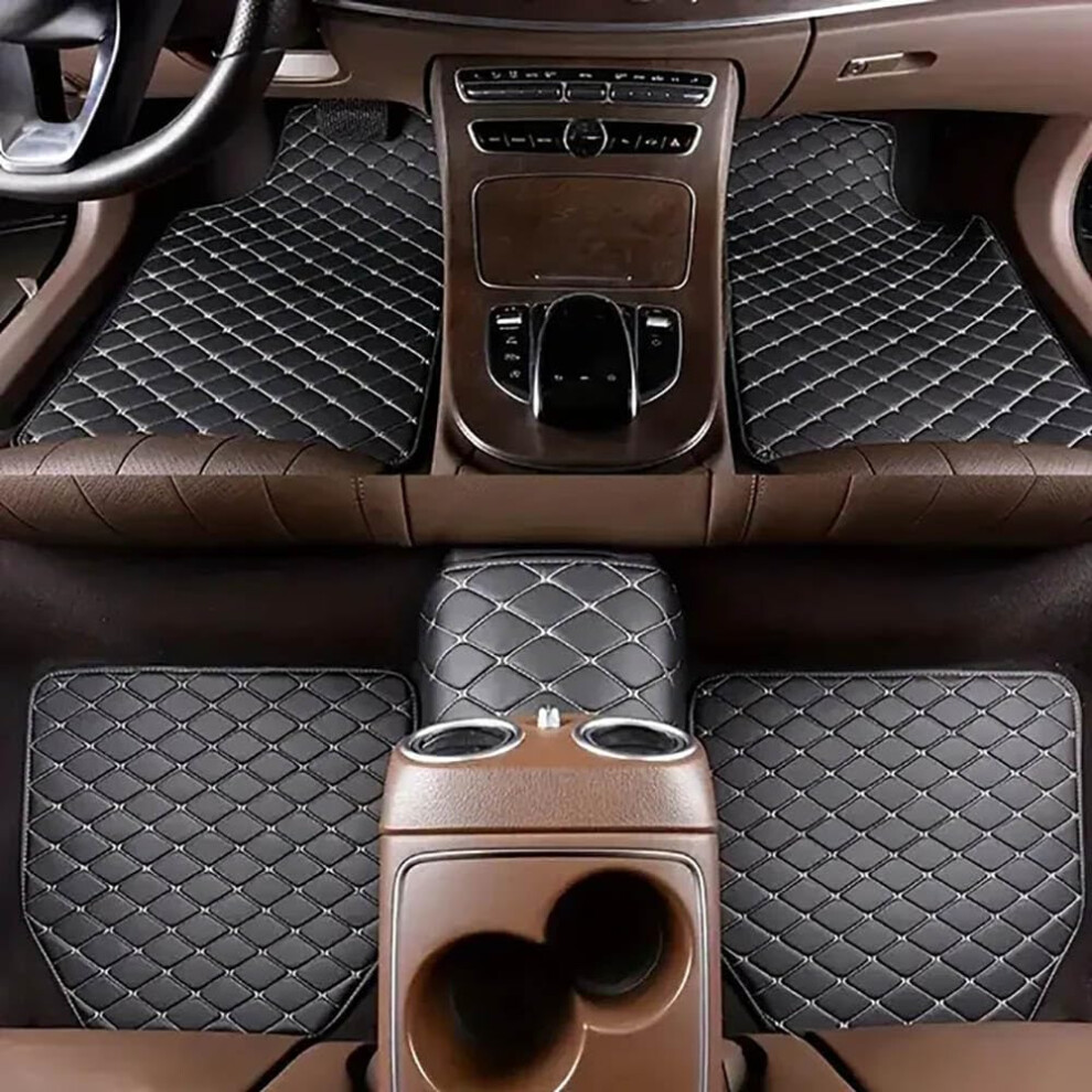 Leather Car Floor Mats For Citroen C5 Aircross 20222024 Waterproof Nonslip Black/Beige 9105992589999