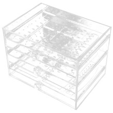 Ohrringe Aufbewahrungsbox Tragbar Mit Staubschutz Transparent