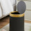 Round Flips Top Waste Bin for Home Office Use,-12L Light Green 5