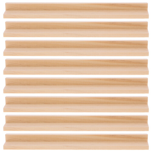 24 Pcs Wooden Domino Trays Desktop Racks Multi-Function Bases