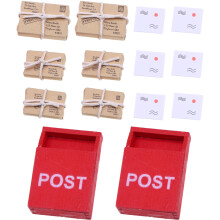 8 Set Små Brevlådor Leksak Miniatyrpaket Modell Rekvisita