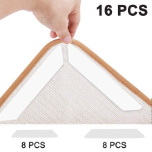 Reusable Rug Carpet Tape, No Curling Rug Stopper, Non Slip Grippers for Your Flooring Needs