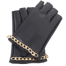 1 Paar Vingerloze Halfvinger Handschoenen Goth Disco Ketenstijl