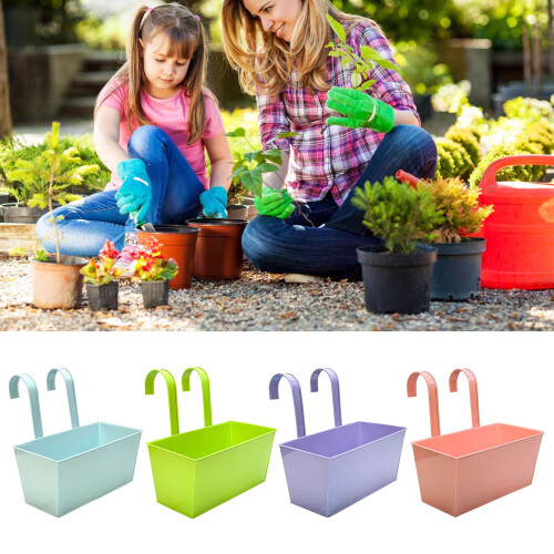 Mini Rectangle Box Decors Desktop Gift Plant-Light blue 2