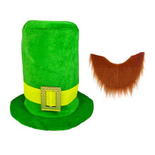 Stylish Fabric Patricks Day Hat and Beard for Any Ages-Type E
