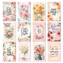 Pack Of 12 Beautifully Designed Mother's Day Greeting Cards