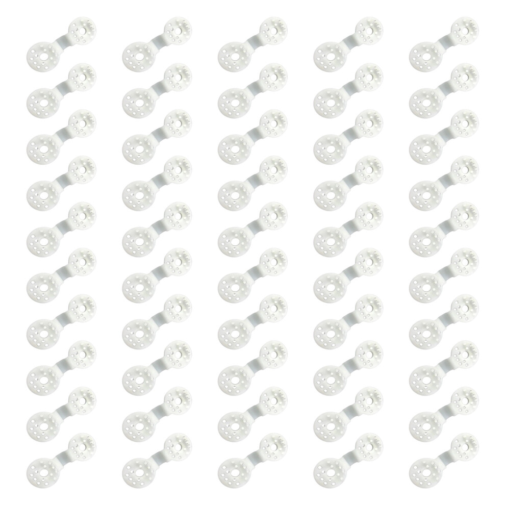 Pack Of 50 Tent Clips Reliable Tarp Clamps Multipurpose-White 7696000612959