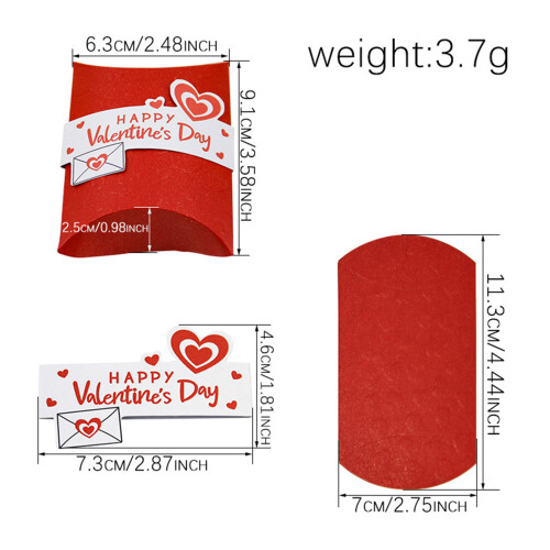 50pcs Valentine's Day Sweet Boxes Packaging Boxes for-White 1