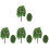 4St Mini Groene Model Voor - En Architectuurmodellen 4
