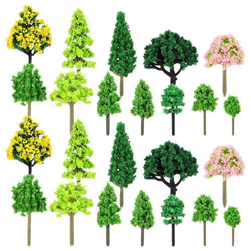 55 Stuks Mini Kunstbomen Voor DIY Bouwmodel Landschap