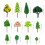 55 Stuks Mini Kunstbomen Voor DIY Bouwmodel Landschap 6