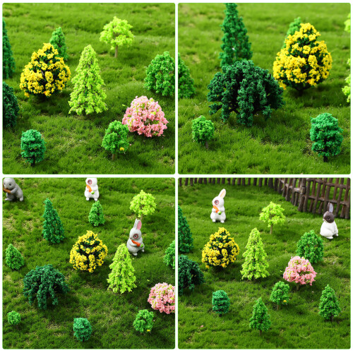 55 Stuks Mini Kunstbomen Voor DIY Bouwmodel Landschap 2