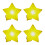 4Pieces Handheld Glowing Star Stage-yellow yellow light 1