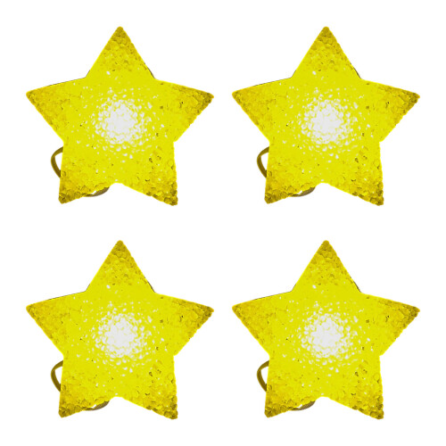 4Pieces Handheld Glowing Star Stage-yellow yellow light