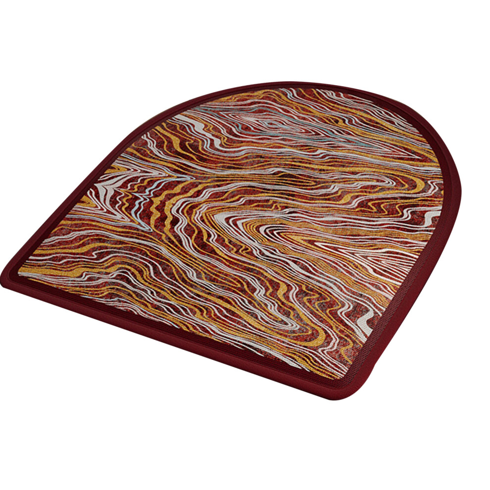 Breathable Ice Silk Seat Cushions-Red corrugated lines 45cm