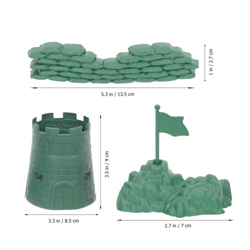 3 Sets Militaire Bouwstenen Modelbouwpakket Voor Zandbak 2