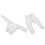 5 Stuks OB11 Poppenkleding 1:12 Elastisch Lage Kraag Overhemd Wit 1