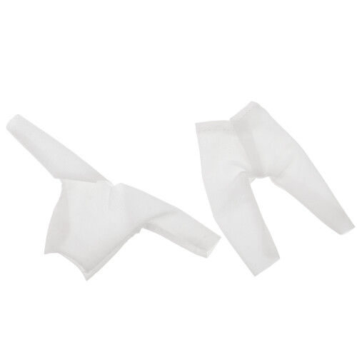 5 Stuks OB11 Poppenkleding 1:12 Elastisch Lage Kraag Overhemd Wit