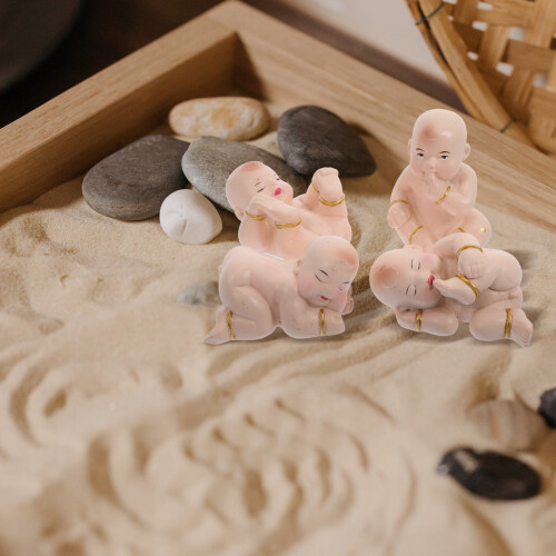 4Stk Mini Sandtisch Landschaft Harz Kindermodell 2