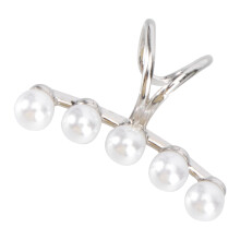 1St Goldfarbene Perlen Ohrclips Für Frauen Stecker Accessoire