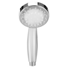 Handbrausekopf für das Badezimmer, Temperaturregelung, farbige LED-Beleuchtung, ideal für Hochdruckreiniger und einfache Installation (S)