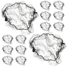 60 Pièces Filets Capillaires Miniatures En Maille Élastique Transparent