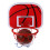 1 Set Kinderbasketballkorf Hangend IJzer Rood 5