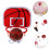 1 Set Kinderbasketballkorf Hangend IJzer Rood 3