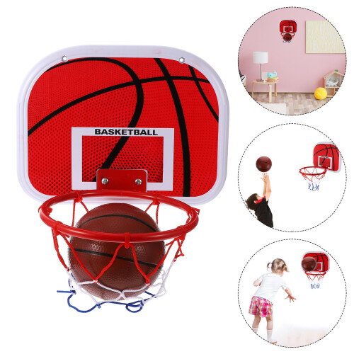1 Set Kinderbasketballkorf Hangend IJzer Rood 2