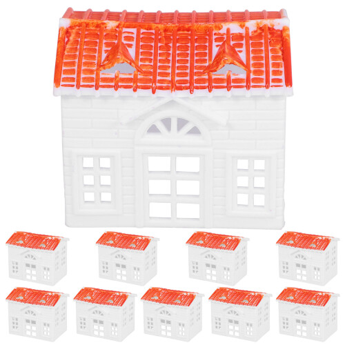 10Pcs Small Villa Models Micro Landscape Simulation Building Ornaments 1