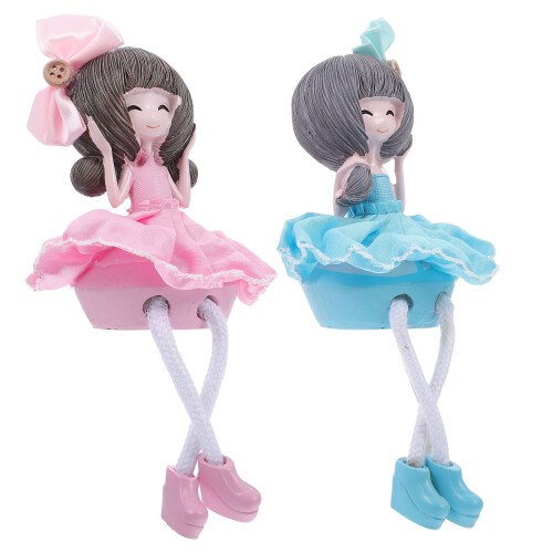 2Stk Charmante Feenpuppe Hängend Resin Geschenk 2