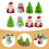 8Pcs Xmas Themed Pull Back Playthings And Ornaments Mixed Style 8