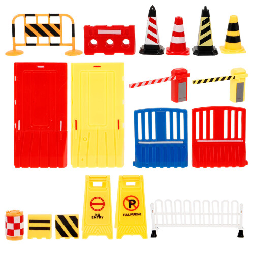64 Pièces Panneaux Route Blocage Miniatures 1