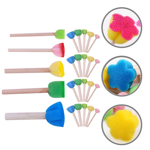 25 Pièces Éponge Pour Enfants Pratique Portable 1