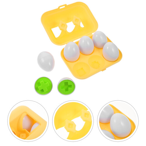 6Pcs Educational Matching Egg Toy for Toddlers Color Shape Recognition 2