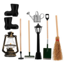 8Pcs Dockshus Miniatyr Trädgård Verktyg Set 1:12