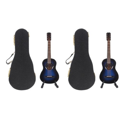 2 Sett Miniatyrgitarr Trämodell 2