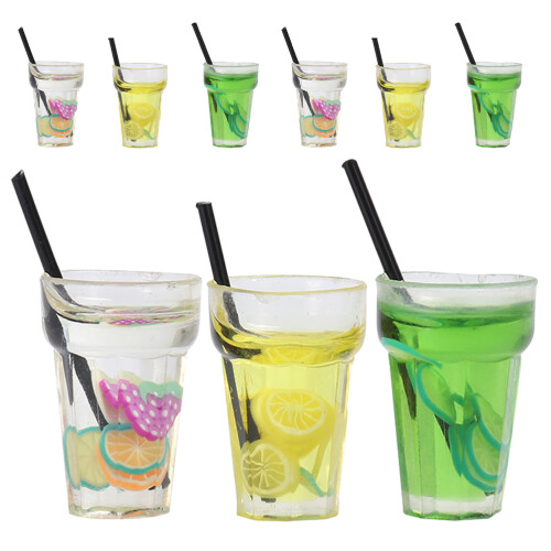 9Pcs Miniatyr Dryckes Set: 1:12 Koppars Vinflaskor För DIY Docksköken