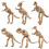 24Pcs Barns Dinosaurie Skelett Leksak Set 5