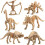 24Pcs Barns Dinosaurie Skelett Leksak Set 11
