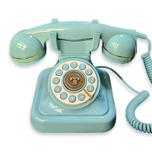 Audio-Gästebuch-Telefon im Retro-Drehscheibenstil, antikes Audio-Gästebuch-Telefon, Sprachaufzeichnung, Vintage-Telefon